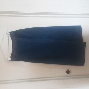 Vintage 80s 90s Hangten Denim Wrap Maxi Skirt Sz 11/12 Made in USA